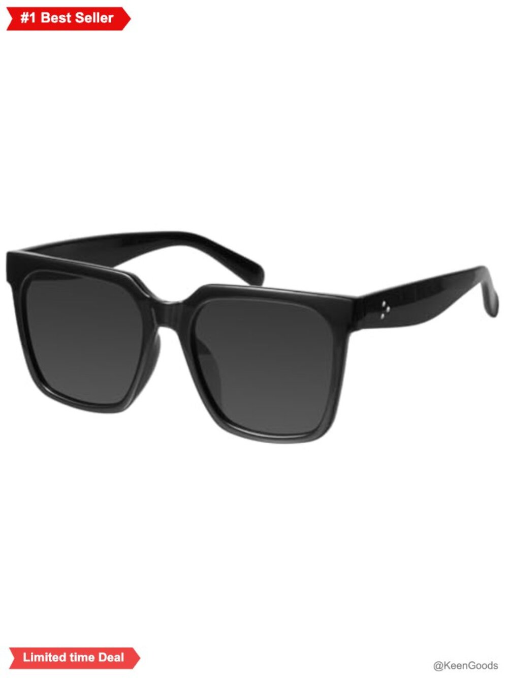 Oversized Square Sunglasses UV400 Shield Retro Women's Medium
